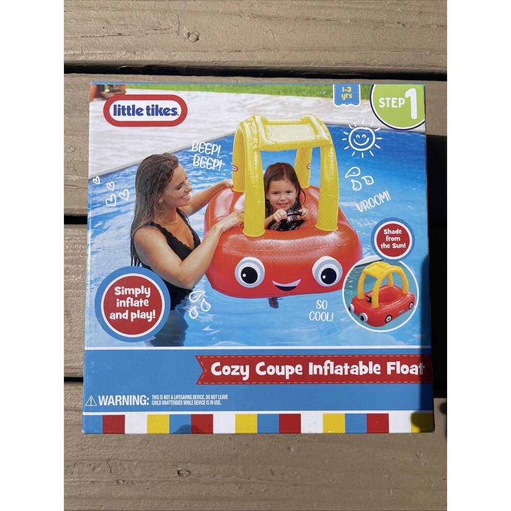 Little Tikes Cozy Coupe Inflatable Pool Float - Steering Wheel Beeps *NEW*